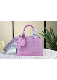 Louis Vuitton Alma BB Tote Shoulder Crossbody Bag Pink Epi Leather M20609