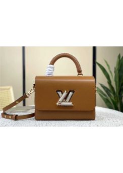Louis Vuitton Twist MM Epi Leather Shoulder Bag with Top Handle Brown M22236
