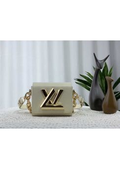 Louis Vuitton Twist Lock XL Shoulder Bag Off White Epi Leather M22296
