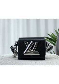 Louis Vuitton Twist Lock XL Shoulder Black Epi Leather Bag M22296 