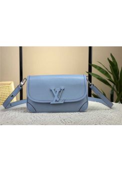 Louis Vuitton LV BUCI Flap Shoulder Bag Light Blue Epi Grained Cowhide Leather M22618 