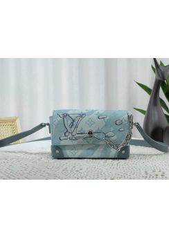 Louis Vuitton Steamer Wearable Wallet Crossbody Bag with 3D Printing Crystal Blue Monogram Canvas m22637 