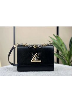 Louis Vuitton Twist MM Shoulder Crossbody Bag Black Epi Leather M22774 