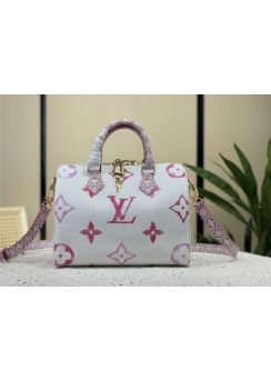 Louis Vuitton Speedy Bandouliere 25 Travel Bag Pink Monogram Canvas m22987 