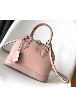 Louis Vuitton Alma BB Top Handle Crossbody Bag Pink Epi Leather M41160 