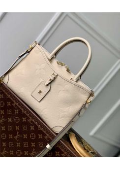 Louis Vuitton Trianon PM Top Handle Shoulder Bag Beige Monogram Leather M46488