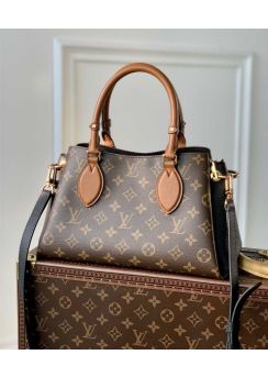 Louis Vuitton Opera BB Classic Tote Top Handle Bag Monogram Canvas and Black Leather M46495 