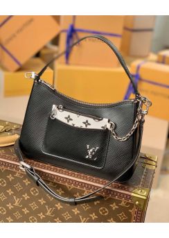 Louis Vuitton Marelle Hobo Shoulder Crossbody Bag Black Epi Leather M80794 