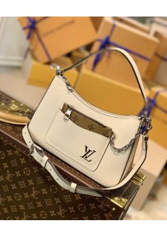 Louis Vuitton Marelle Hobo Shoulder Crossbody Bag White Epi Leather M80794 
