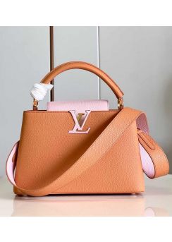 Louis Vuitton Capucines PM Handbag Brown Leather M81409 