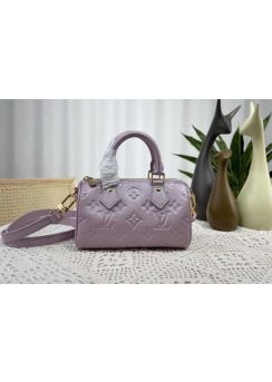 Louis Vuitton Mothers Day Edition Nano Speedy Shoulder Bag Purple Monogram Leather m82342 