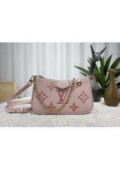 Louis Vuitton Easy Pouch Shoulder Crossbody Bag Pink Leather M82346 