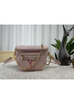 Louis Vuitton Mini Bumbag Shoulder Crossbody Bag Pink Monogram Leather M82347 