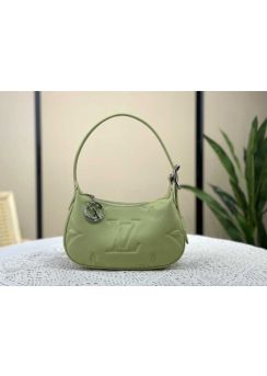 Louis Vuitton Mini Moon Hobo Shoulder Bag Green Monogram Leather M82425