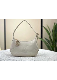 Louis Vuitton Mini Moon Hobo Shoulder Bag Off White Monogram Leather M82425