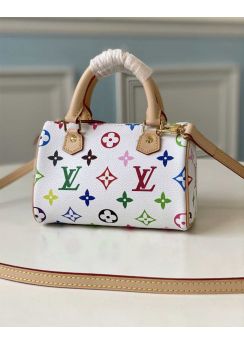 Louis Vuitton White Monogram Multicolor Mini Sac HL Speedy Bag M92645