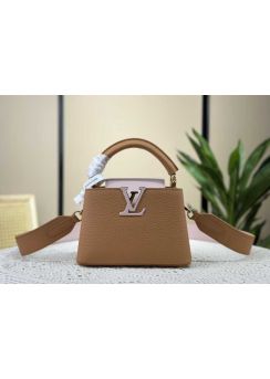 Louis Vuitton Capucines Mini Tote Shoulder Bag Brown Leather M94519 