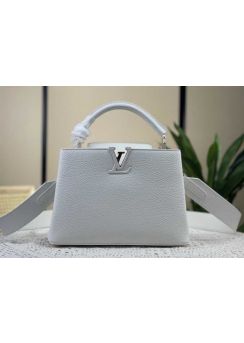 Louis Vuitton Capucines BB Tote Shoulder Bag White Leather M94519 