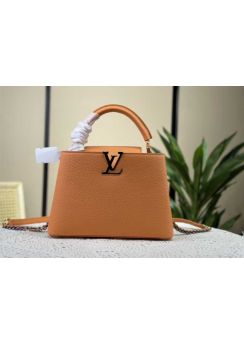 Louis Vuitton Capucines BB Tote Shoulder Bag Orange Leather M94519 
