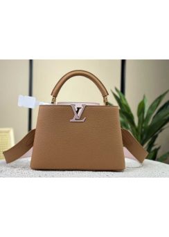 Louis Vuitton Capucines BB Tote Shoulder Bag Brown Leather M94519