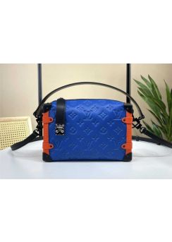 Louis Vuitton Mini Soft Trunk Blue Orange Monogam Leather Shoulder Bag M46358