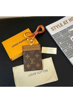 Louis Vuitton Monogram Canvas ID Card Holder Taiga Strap M30763