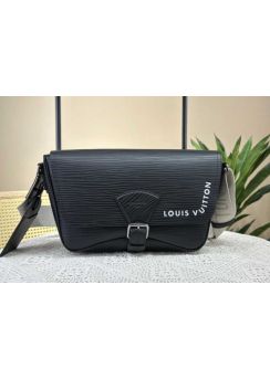 Louis Vuitton Montsouris Messenger Crossbody Bag Black Epi Leather M23097
