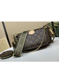 Louis Vuitton Multi Pochette Accessoires Monogram Canvas Crossbody Bag Green M44813