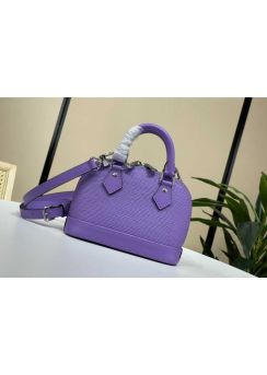 Louis Vuitton Nano Alma Purple Epi Leather Two Handle Shoulder Bag M82403 