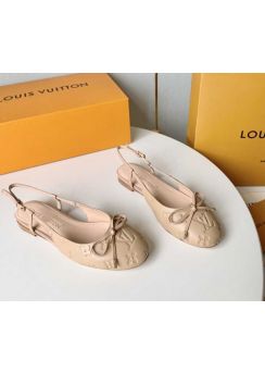 Louis Vuitton Nina Flat Slingback Ballerina Beige Monogram Leather 35To42