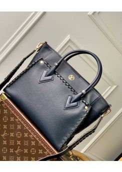 Louis Vuitton On My Side MM Navy Blue Leather Bag M21569