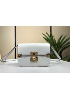 Louis Vuitton Orsay MM White Leather Flap Shoulder Bag with Nlock M23645