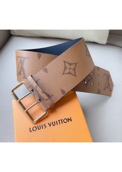 Louis Vuitton Oversized Buckle Reverse Belt Monogram Canvas 90MM 