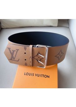 Louis Vuitton Oversized Buckle Reverse Monogram Canvas Belt 90MM