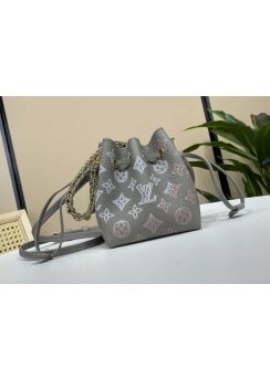 Louis Vuitton Pico Bella Grey Monogram Mahina Leather Bucket Bag M82731