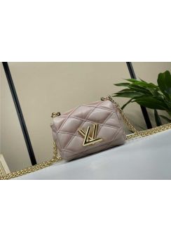 Louis Vuitton Pico GO 14 Small Flap Shoulder Crossbody Bag Pink Lambskin Leather M23625