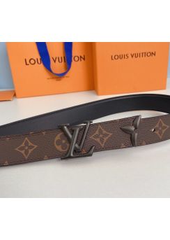 Louis Vuitton Pretty LV Reversible  Belt Monogram Canvas Black