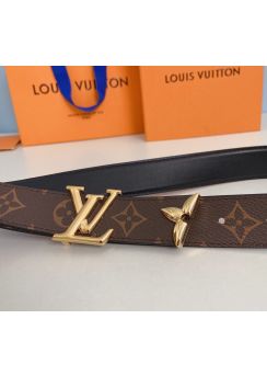 Louis Vuitton Pretty LV Reversible Black Monogram Canvas Belt 