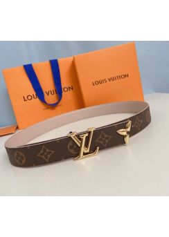 Louis Vuitton Pretty LV Reversible Monogram Canvas Nude Belt
