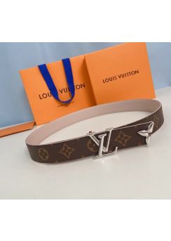 Louis Vuitton Pretty LV Reversible Nude Belt Monogram Canvas 