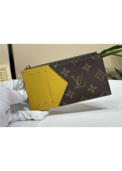Louis Vuitton Romy Card Holder Monogram Canvas and Yellow Leather M64038