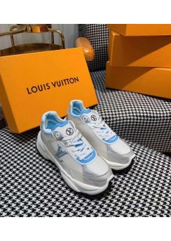 Louis Vuitton Run 55 Sneaker White Technical Mesh and Silver Leather 35To42