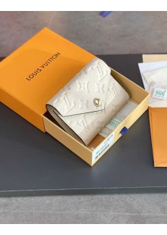 Louis Vuitton Victorine LV Gradient Flap Wallet White Monogram Leather M82348