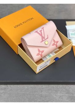 Louis Vuitton Victorine LV Pink Gradient Flap Wallet Monogram Leather M82348