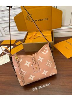 Louis Vuitton Vip CarryAll PM Hobo Shoulder Crossbody Bag Light Pink Monogram Leather M46293