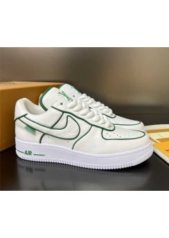 Louis Vuitton x Nike Air Force 1 Leather Sneaker White Green 35To40To45