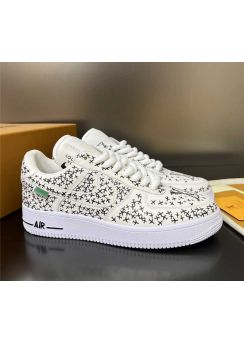 Louis Vuitton x Nike Air Force 1 Leather Sneaker White Black 35To40To45