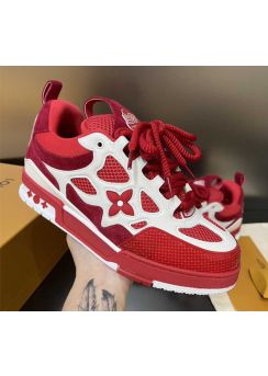 Louis Vuitton x Virgil Abloh LV Skate Low Top Sneakers White Red 35To40To45