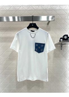 Louis vuitton 2025 Denim Sequin Pocket Tee LV2512715