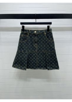 Louis vuitton 2025 Early Fall Laser Denim Mermaid Skirt LV2512708